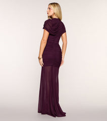 Solenne Mock Neck Mesh Mermaid Formal Dress