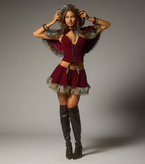 Little Red Lace-Up Corset Top