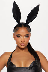 Bunny Baby Headband Tail 2 Piece Set - Black/White