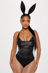 Bunny Baby Headband Tail 2 Piece Set - Black/White