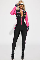 Burning Rubber 3 Piece Costume Set - Black/Pink