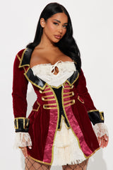 Captain Sexy Pirate 1 Piece Dress Costume - Red/combo