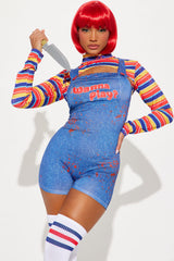 Wanna Play Bloody Evil Doll 5 Piece Costume Set - Multi Color