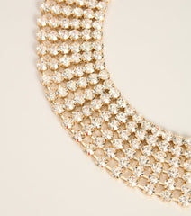 All Eyes Here Rhinestone Statement Choker Necklace