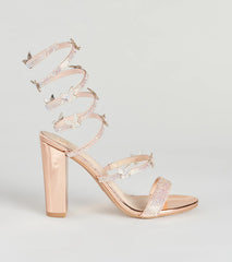 Butterfly Mystique Rhinestone Spiral Heels