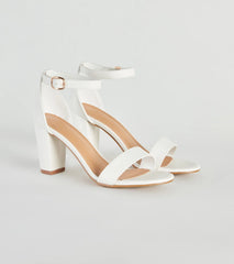Classic Choice Faux Leather Block Heels