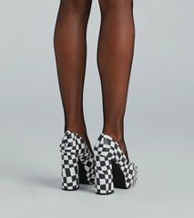 Vibe Check Platform Block Heel Pumps