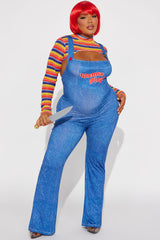 Wanna Play Evil Doll Jumpsuit 4 Piece Costume Set - Multi Color