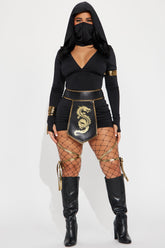 Keep On Slaying Ninja 3 Piece Costume Set - Black/Gold