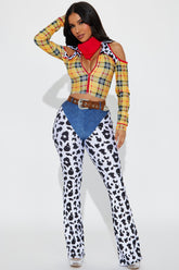 New Sheriff In Town Pant 4 Piece Costume Set - Yellow/combo