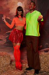 Groovy Mystery Solver 2 Piece Costume Set - Green/combo