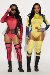 Immortal Attraction 4 Piece Costume Set - Red/combo