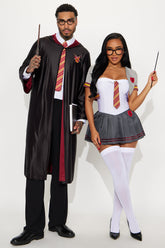 Casting Spells Boy Wizard 4 Piece Costume Set - Black/combo