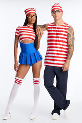 Too Hot To Hide 3 Piece Costume Set - Blue/combo