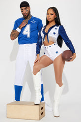 Cheer Stars 4 Piece Costume Set - Blue/combo