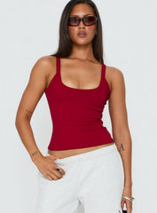 Kasper Cinched Tank Top Wine
