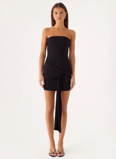 Jiliana Strapless Mini Dress - Black