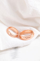 T PINK GOLD RING