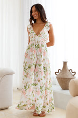 Floral Cascade Maxi Dress