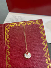 Cartier Necklace Amulette White Pink Gold