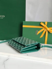 Goyard Varenne Continental Wallet 19cm Green Canvas & Calfskin