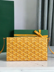 Goyard Varenne Continental Wallet 19cm Yellow Canvas & Calfskin