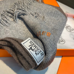 Scarf 180 CM Grey White Mix Brown Cashmere Knit 398249