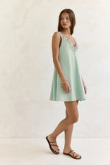 Inner Reflections Mini Dress Sage