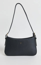 Peta and Jain - Lilu Shoulder Bag - In Black Pebble/Gold