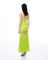 Thalassa Mesh Dress - Lime Green