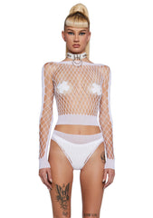 Digital Remnants Lingerie Set - White
