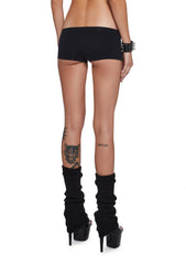 Somebody To Love Rhinestone Boyshorts - Black