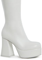 Flirty Flair Go Go Boots - White