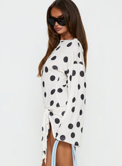 Cosmic Mini Dress Moonlight Polka