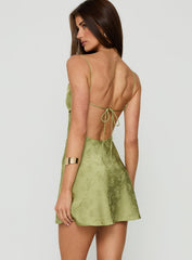 Clemence Mini Dress Sage Green