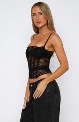 I'm Irreplaceable Lace Bustier Black