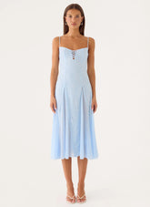 Erynda Midi Dress - Blue