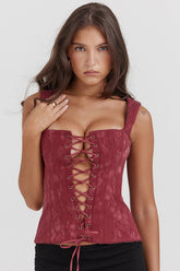 Merlot Floral Corset