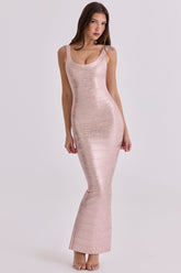 Rosé Bandage Maxi Dress - Limited Edition