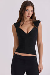 black bandage top