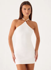 Cocobana Knit Mini Dress - White