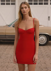 Ame Underwire Mini Dress - Red
