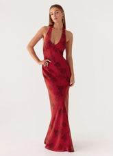 Freja Maxi Dress - Cherry Rose