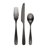 Eliana Black Satin 12-Piece Flatware Set