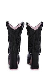 Follow The Sunset Cowboy Boots - Black
