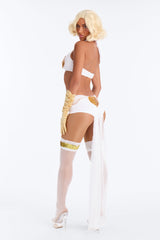 Cabaret Cutie 8 Piece Costume Set - Ivory/combo