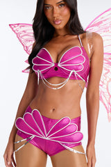 Dust Tease Pixie 3 Piece Costume Set - Pink