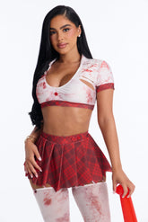 Zombae 4 Piece Costume Set - Red/combo