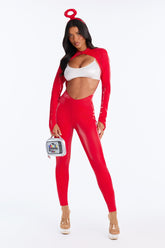 Po-ssibly Hot 4 Piece Costume Set - Red