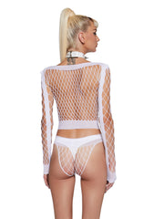Digital Remnants Lingerie Set - White